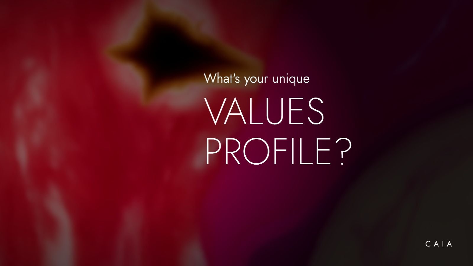 What's your unique values profile?